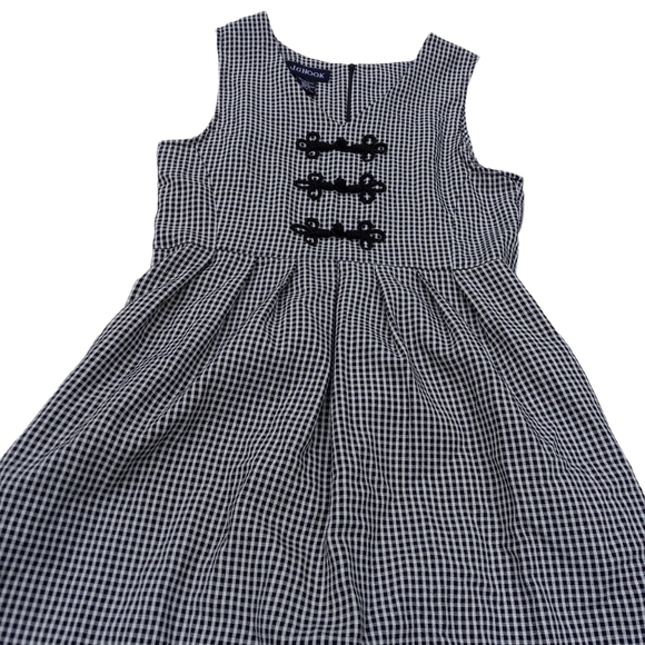 J. G. Hook Gigham Dress Sleeveless Black and White size 4 - Picture 5 of 13